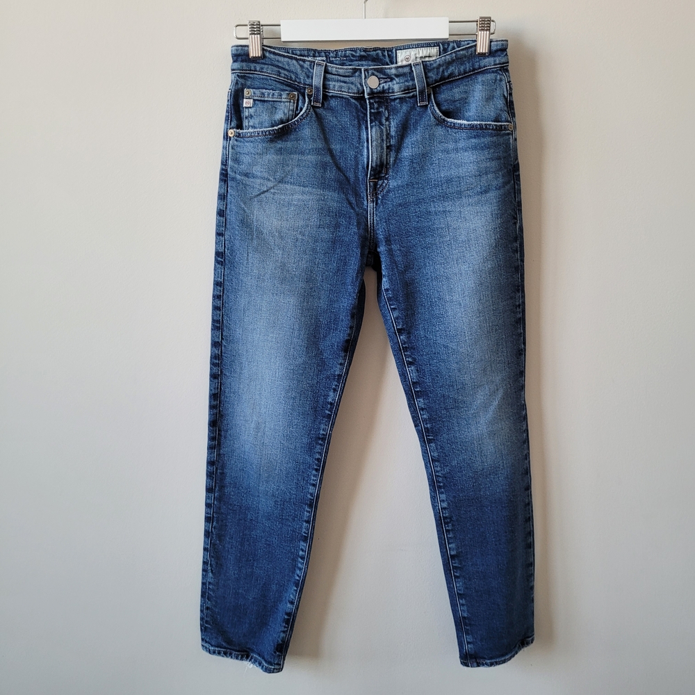 AG Adriano Goldschmied Ex Boyfriend Slouchy Slum Blue Denim Jeans Size 27